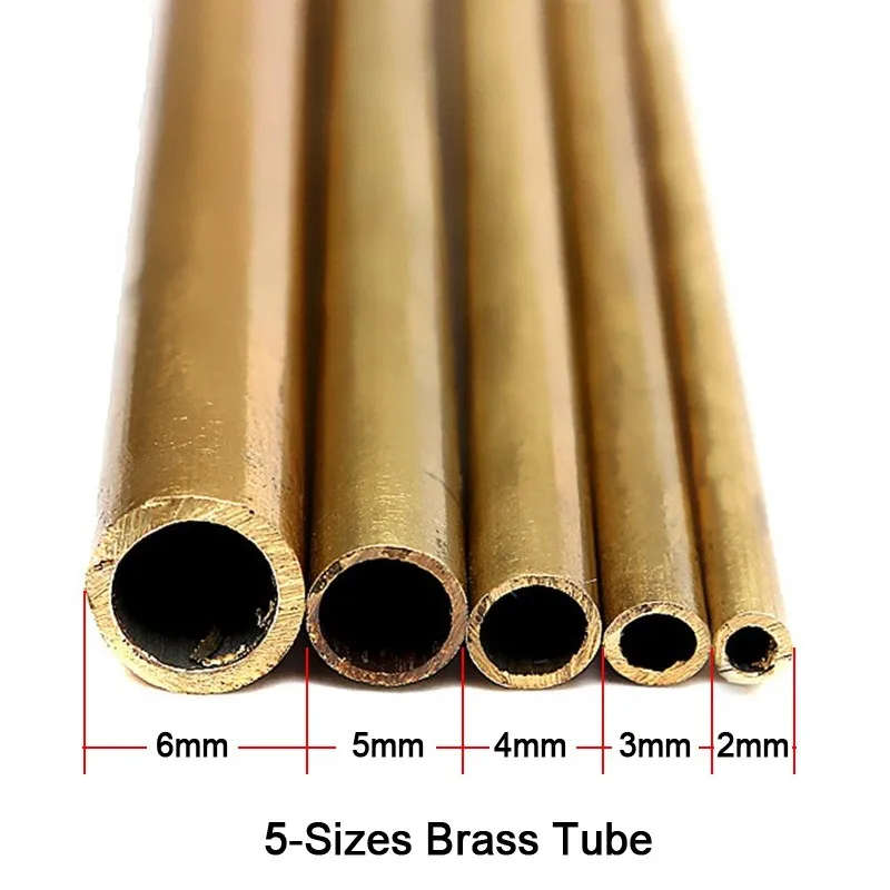 1pcs Hard Brass Tube 2mm-6mm Pipe For Engineering Model Building&ampCraft Uses Making Tool Connector Round Cutting | Инструменты