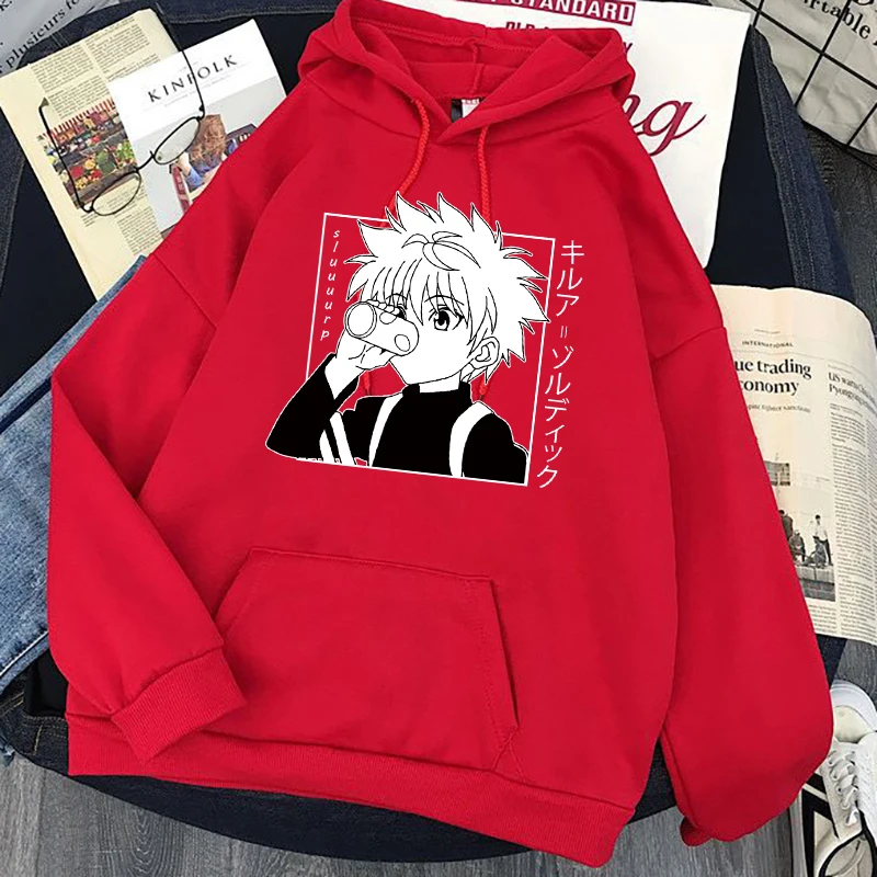 

Kawaii Japanese Anime Hunter X Hunter Hoodies Men Funny Cartoon Hisoka Morow Graphic Harajuku Tops Killua Sweatshirts Male