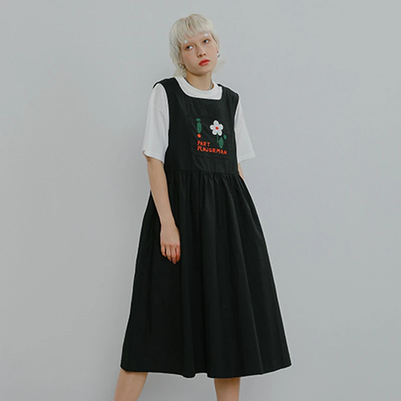 Повседневное женское платье без рукавов черные хлопковые платья до щиколотки с