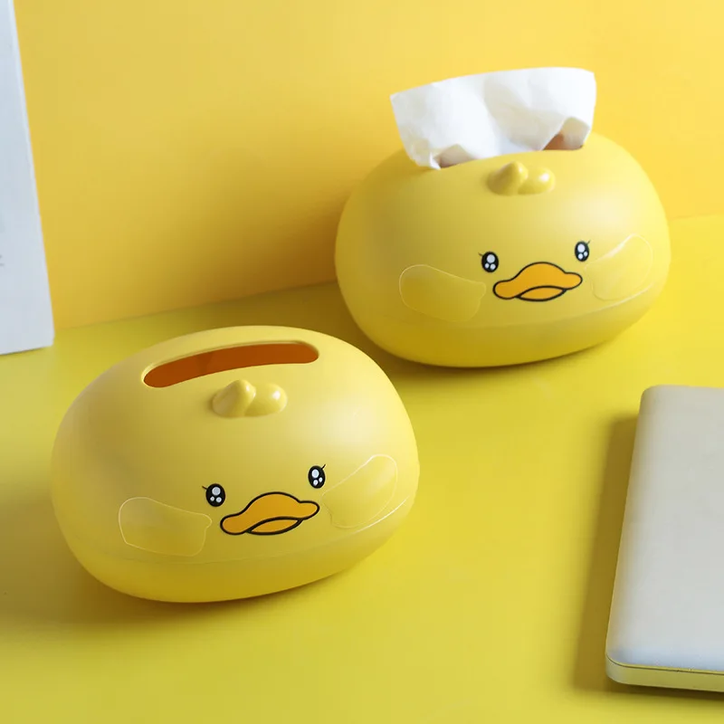 

Little Yellow Duck Tissue Box Cartoon Creative Cute Home Desktop Pumping Box Living Room Net Red Dormitory Napkin Storage Box