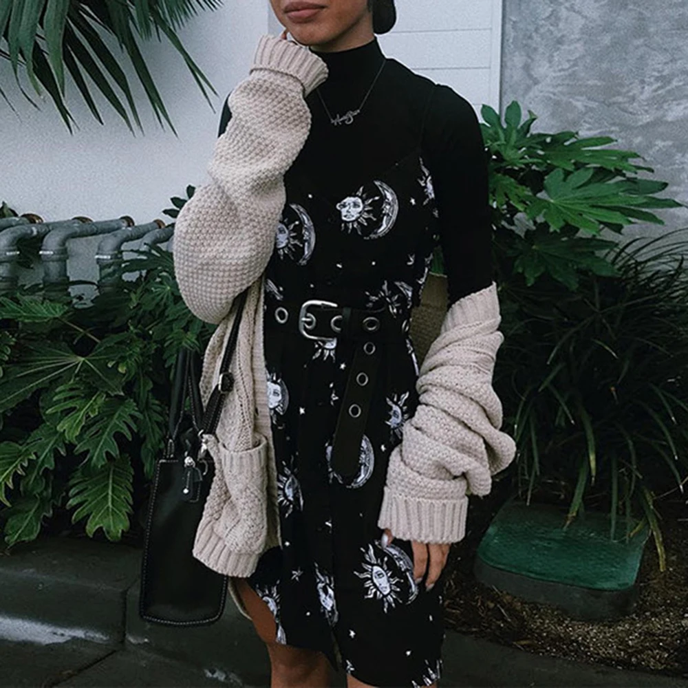 Женское свободное мини платье с V образным вырезом без рукавов|Женские платья| |