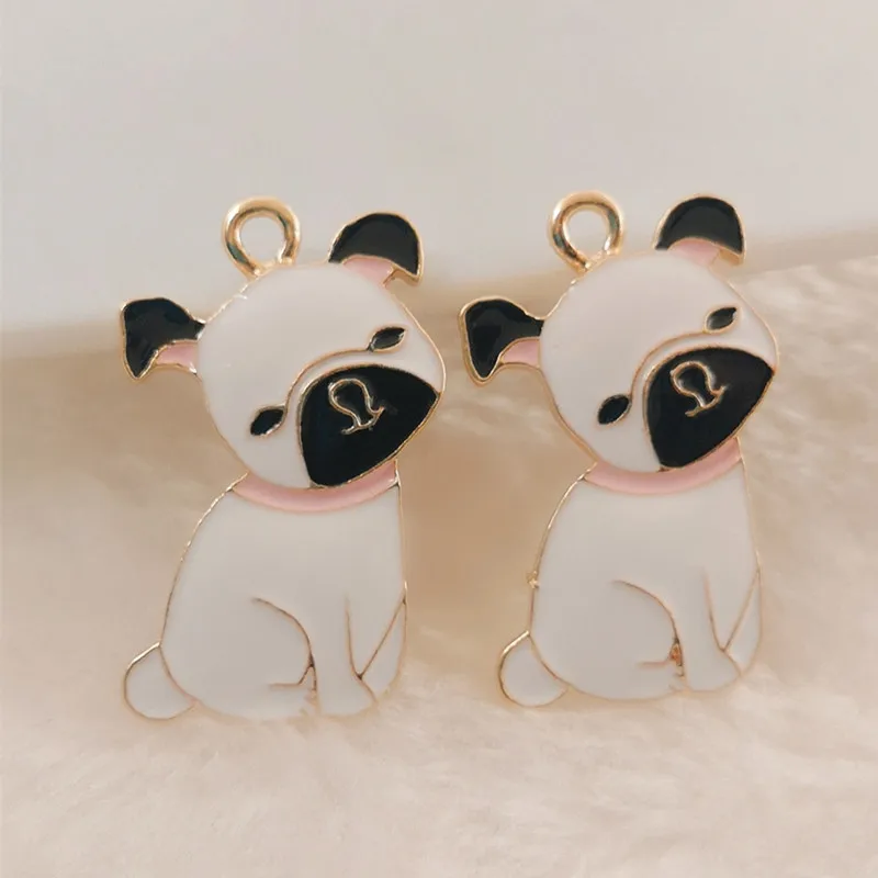 5pcs21*34 мм капель бульдог браслеты с подвесками в форме французского бульдога