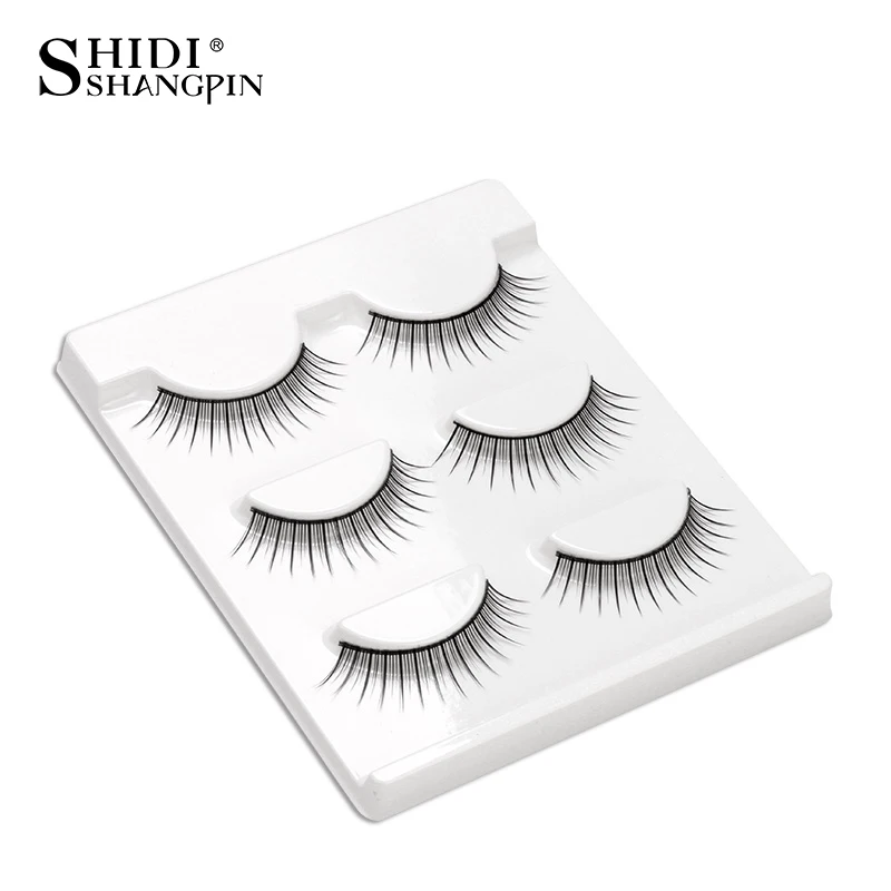 3 пары новых роскошных длинных 3D волокон ресниц Накладные ресницы пушистая