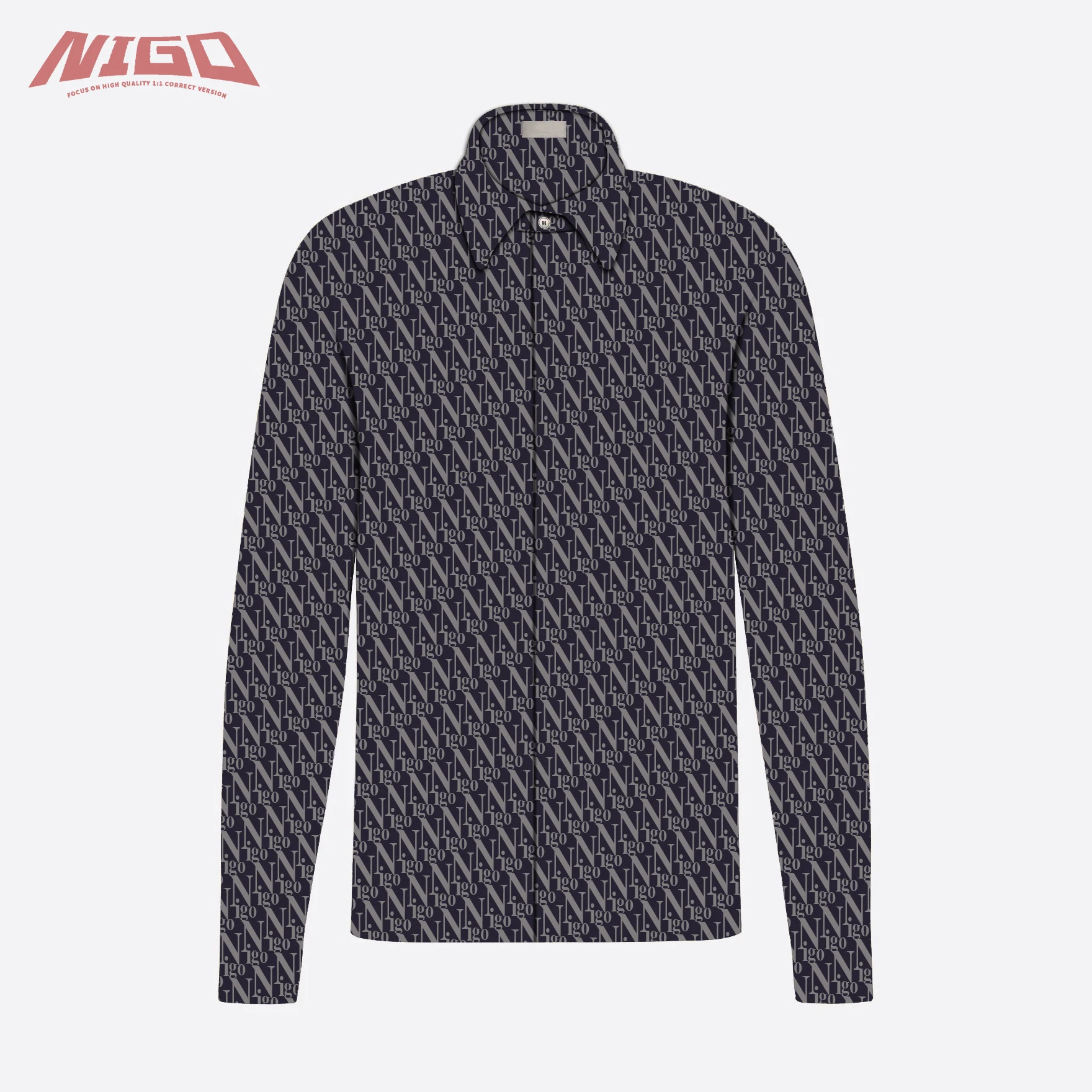 

NIGO DR 20ss Classic Full LOGO Shirt #nigo11238A