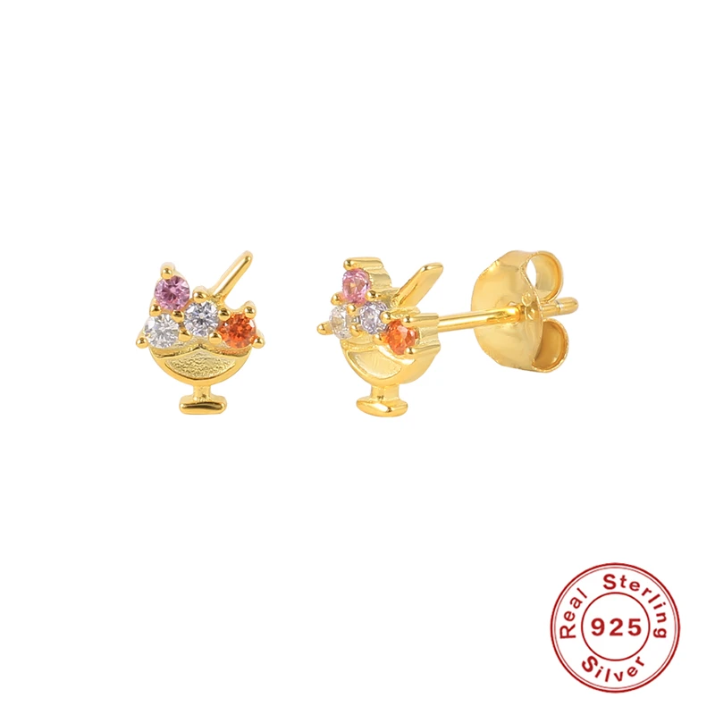 

Женские серьги-гвоздики в виде листьев мороженого из серебра 2021 пробы