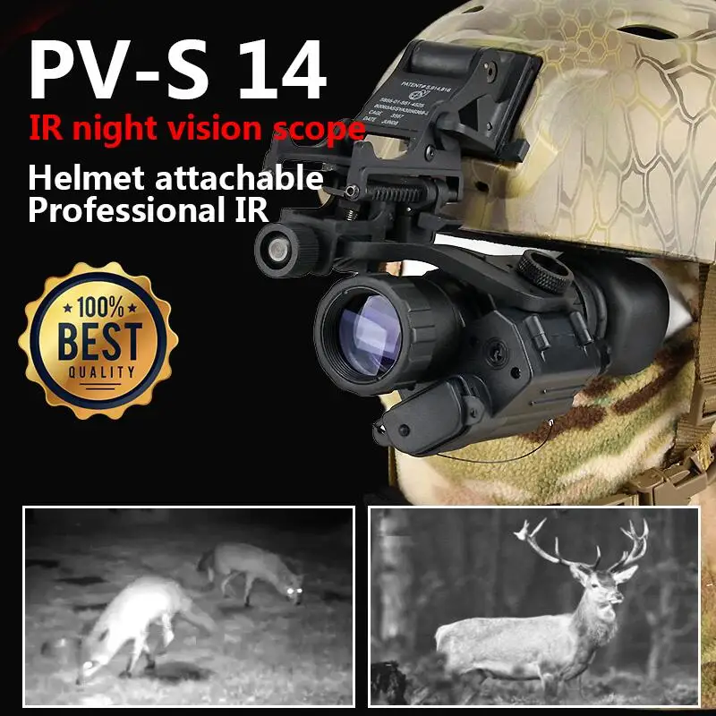 

Eagleeye Free Shipping PVS-14 Style Digital IR Helmet Attachable Night Vision For Hunting PP27-0008