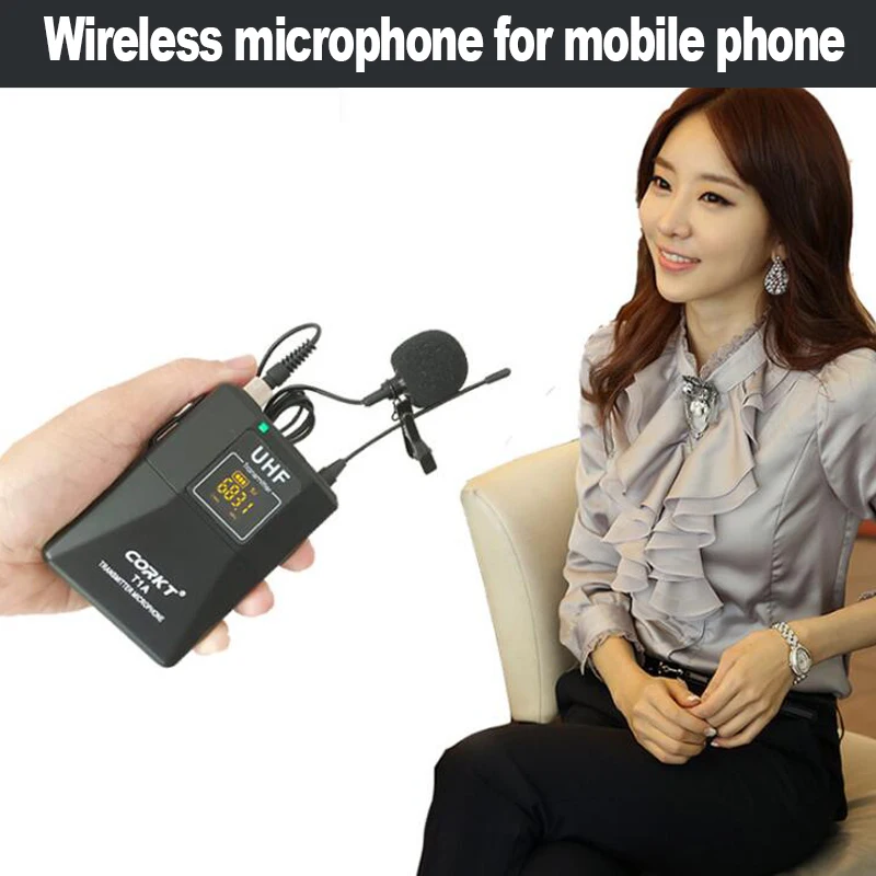 

Professional UHF Wireless Lavalier Microphone 50m Range for DSLR Camera Interview Live Recording