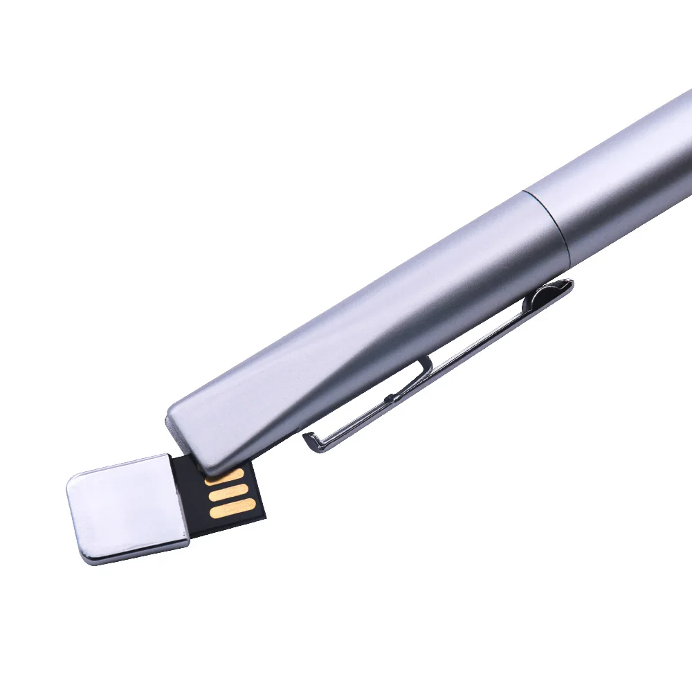 Металлическая шариковая ручка 10 шт./лот USB флеш-накопитель 4 ГБ 8 16 32 64 Usb-накопитель