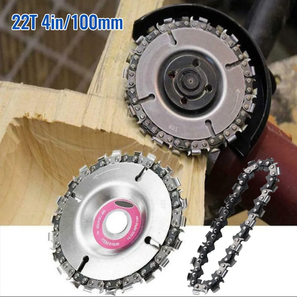 

Grinder Chainsaw Disc 22T Chainsaw Blade 4Inch 22T Chainsaw Chain Garden Power Tools Wood Carving Disc Angle Grinder Disc