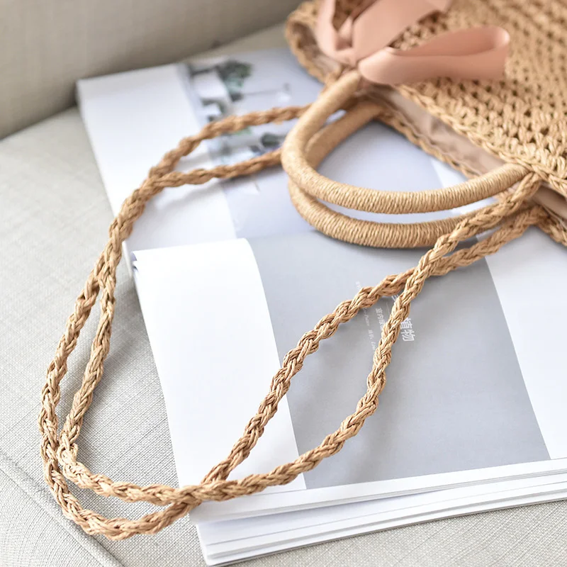 Новая трендовая плетеная женская сумка высокого качества Ручная на плечо Модные