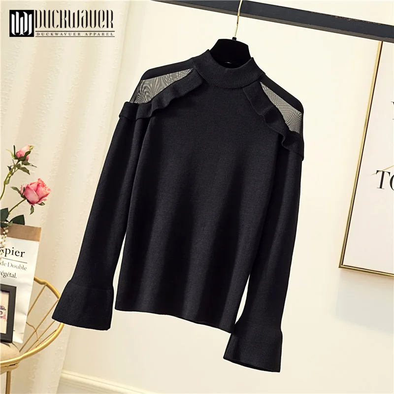 2019 Autumn Winter Women Pullovers Sweater Knitted Korean Elasticity Casual Jumper Fashion Slim Turtleneck Warm Female Sweaters | Женская
