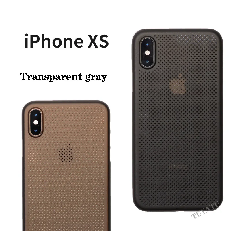 

For iPhone 12 11 11Pro Max XR XS Max X 8 7 Plus SE 2020 11Pro Soft PP Plain Color Case Heat Dissipation Breathable Cooling Case