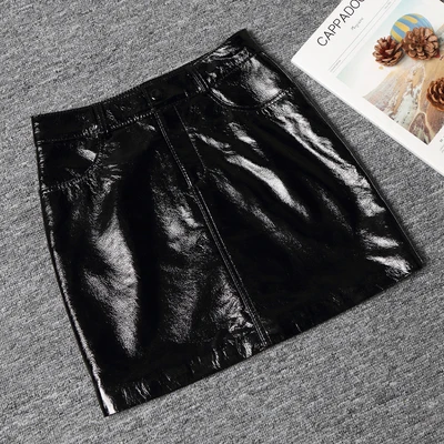Tao Ting Li Na New Sheepskin Print Leather Skirt J21