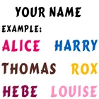 Виниловая наклейка с именем на заказ, наклейка на машинудверьноутбук для мальчиков и девочек, для детской комнаты, домашняя наклейка с персонализированной надписью