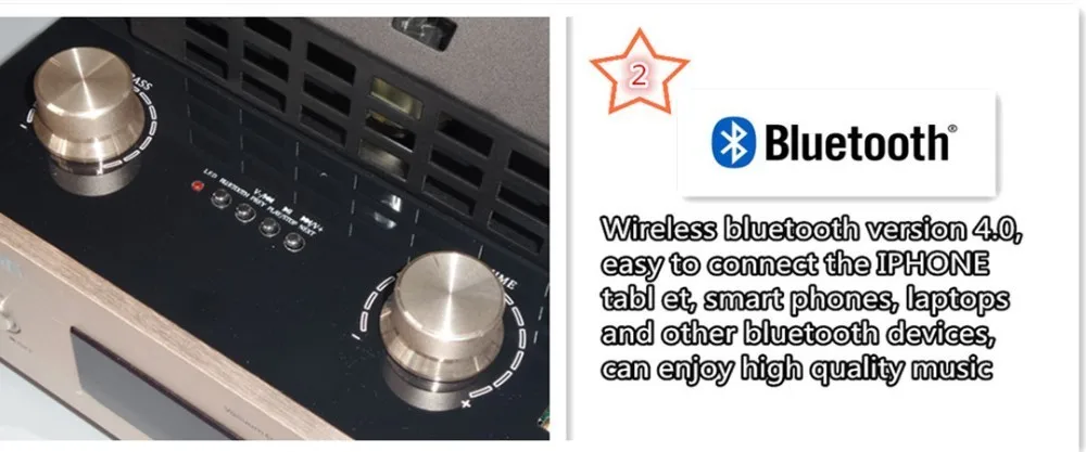 BT-6J1 Bluetooth 4,0 SD USB музыкальный плеер 160 Вт 2 канала 6J8P вакуумные трубки аудио усилители HIFI домашняя книжная полка динамик усилитель