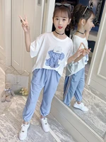 summer childrens clothing cartoon girl suit sportswear 3 13 years old girls clothing sports suit childrens clothing suit