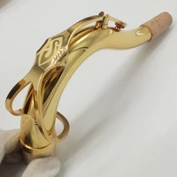 free shipping music fancier club professional instrument tenor saxophone neck brass gold lacquer sax custom neck accessories