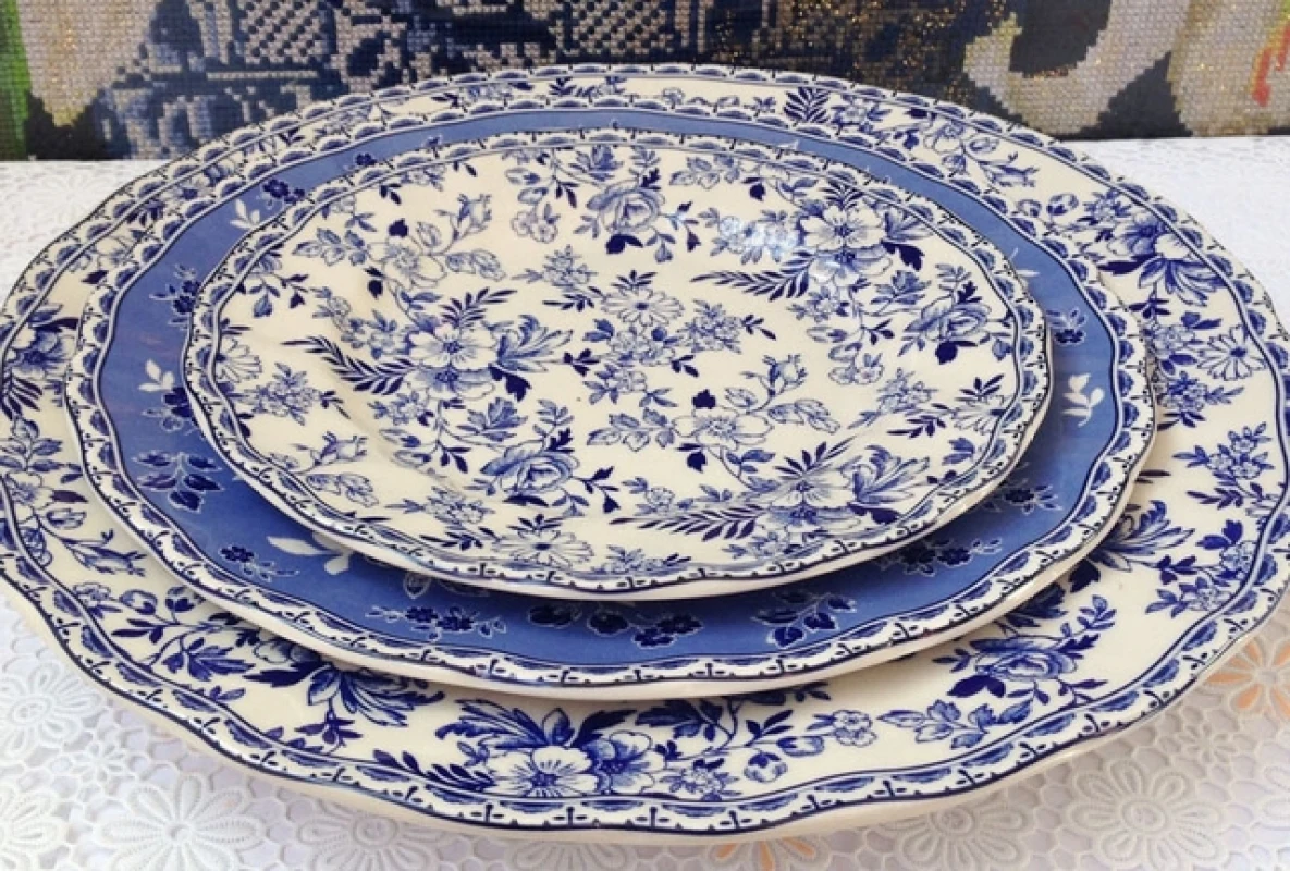 Johnson Brothers оригинальный синий и белый фарфор Западная посуда тарелка миска лапша
