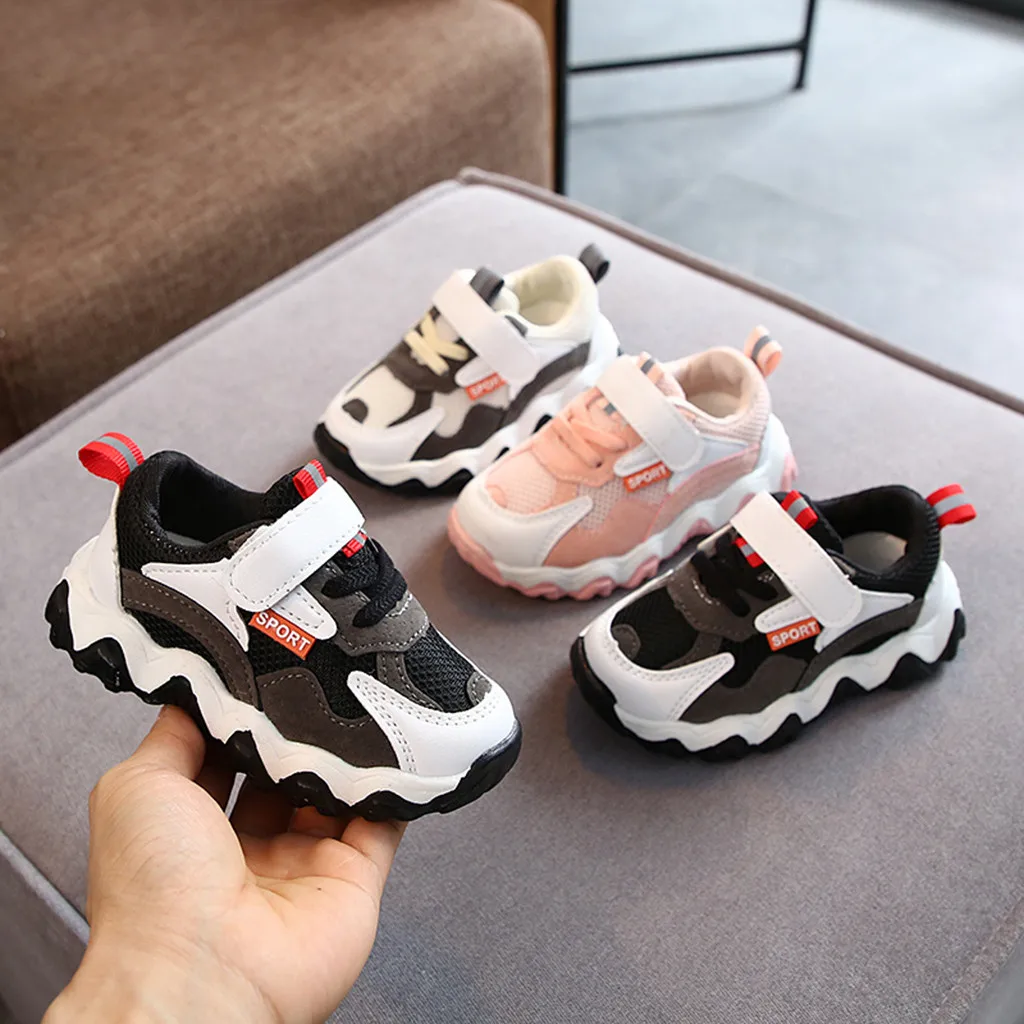 Fashion Toddler Infant Kids Baby Girls Boys Shose Non-slip Mesh Breathable Leisure Sport School Running Casual Shoes Sneakers#g4 | Детская