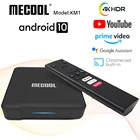 ТВ-приставка Android KM1, 4 ГБ, 64 ГБ, Amlogic S905X3, 2,4 ГГцтелефон, Wi-Fi, 4K, BT4.2, голосовое управление, сертифицированный Google Smart TV Box для Netflix, IPTV