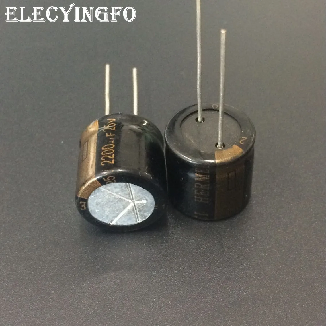 

5Pcs/50Pcs 2200uF 25V2200uf HERMEI LE Series 16x16mm 25V2200uF High Quality Aluminum Electrolytic capacitor