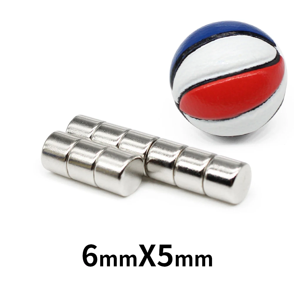 

20/50/100/150/200/300PCS 6x5 mm Disc Rare Earth Neodymium Magnets N35 6x5mm Small Round Search Magnet Strong 6*5 mm
