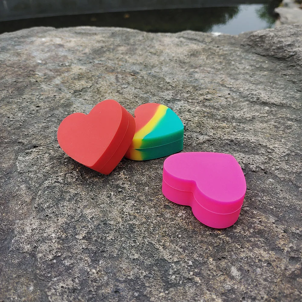 HORNET LOVE Heart форма воска масляная банка 18 мл объем FDA силиконовая восковая емкость