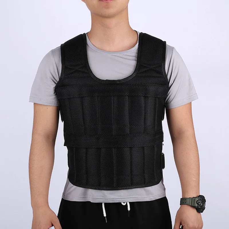 

30KG Adjustable Loading Weight Vest Boxing Weight Training Waistcoat Jacket Workout Run Sling Fitness Equipment Sand Clothing