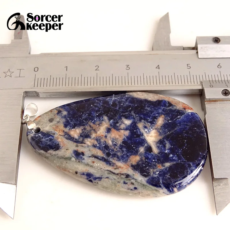 Men Jewelry New Crystal Pendant Necklace Natural Stone Blue Sodalite Beads Agates Reiki Healing Fashion Bijoux Women BA698 | Украшения и