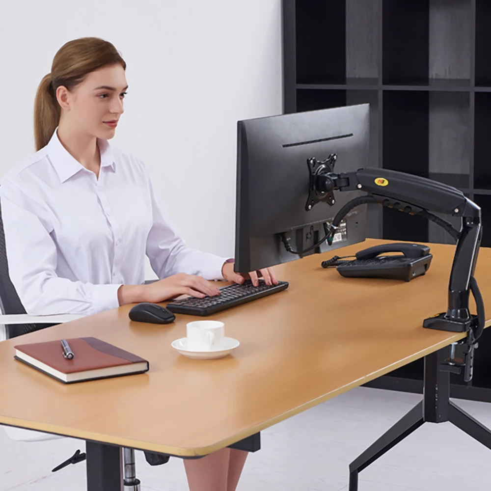 2021 New NB F80 Desktop Gas Spring 17-30&quot LCD LED Monitor Holder Mount Arm Full Motion Display Stand Loading 2-9 Kgs | Электроника