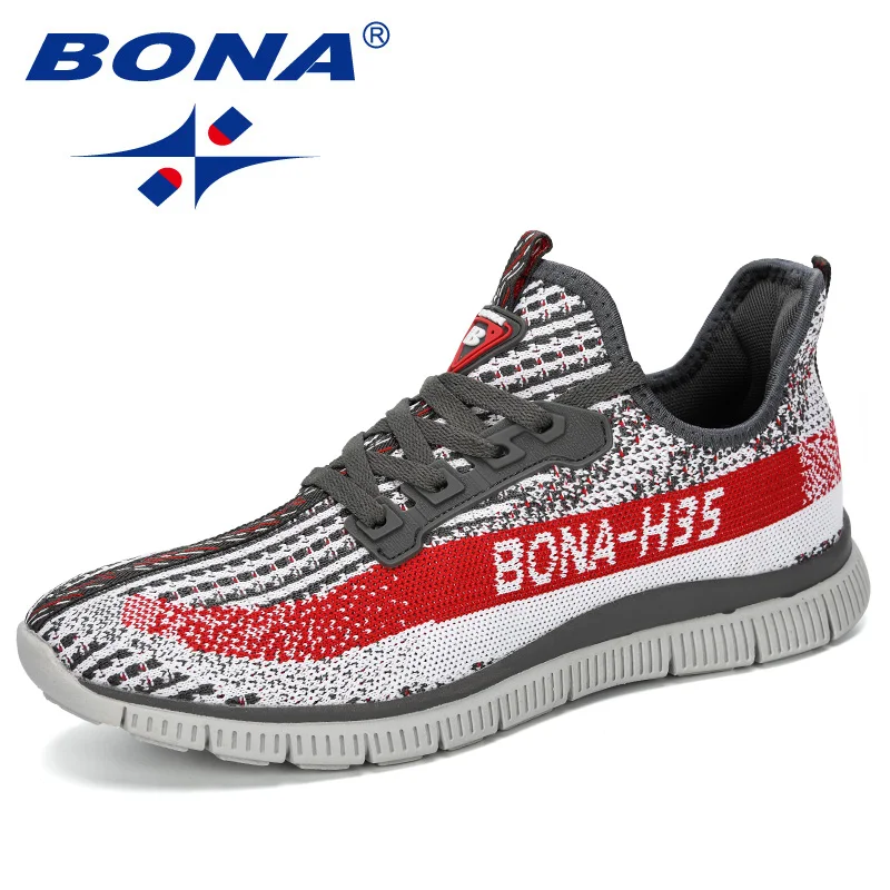 BONA 2019 New Designer Sneakers Breathable Casual No-Slip Men Vulcanize Shoes Male Air Mesh Wear-Resistant Tenis Masculino |