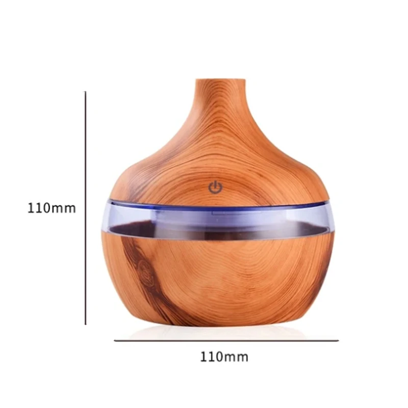 Electric Humidifier Aroma Oil Diffuser Ultrasonic Wood Grain Air USB Mini Fog Machine LED Light | Дом и сад