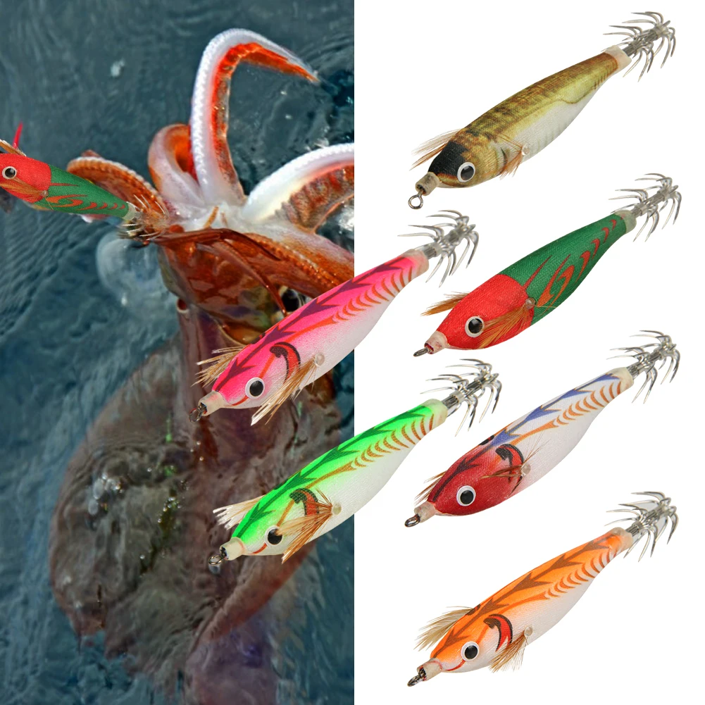 

1PC 75mm 9g Squid Jigs Fishing Lures Squid Hook Luminous Jigging Fishing Lure Octopus Bait Fishing Tackle Saltwater Fishing Bait