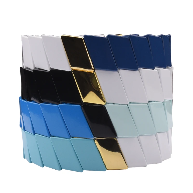 Набор женских браслетов из эмалированных радужных бусин 4 шт./лот | Украшения и