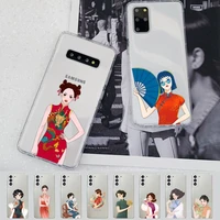 chinese cheongsam young girl phone case for samsung a 51 30s 71 21s 70 10 31 30 52 12 40 s20 21 plus lite ultra