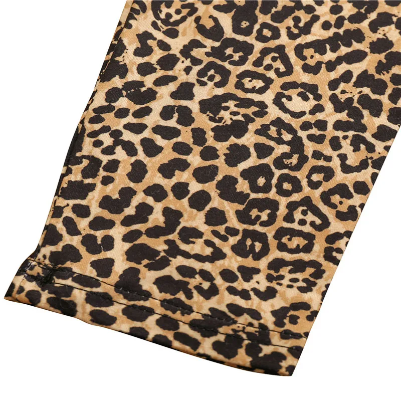 

0-24M Baby Girls Autumn Winter Leopard Clothes Long-sleeved Fresh Heart Patchwork Pullover T-shirt Long Pants Trousers Suit