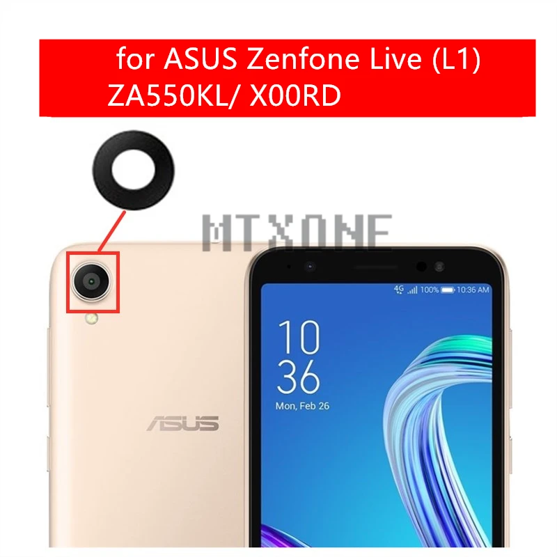 2 шт. для ASUS Zenfone Live (L1) ZA550KL/ X00RD задняя камера стеклянная линза стекло с 3 м клей