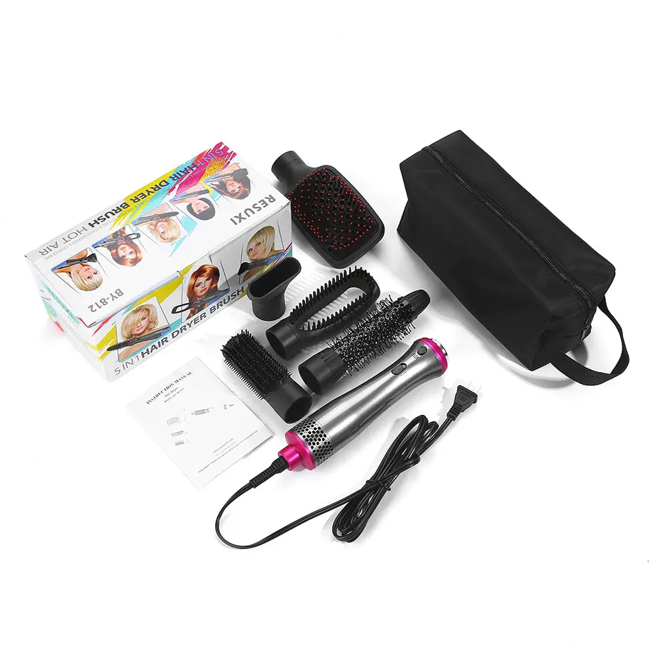

5 in 1 One Step Hair Comb Dryer Hot Air Brush Multifunctional Styling Comb Negative Ion Curling Hair Brush Hair Style Brush