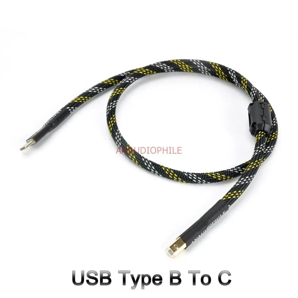 Hifi USB кабель Type B To C или для передачи данных и аудио DAC мобильного телефона