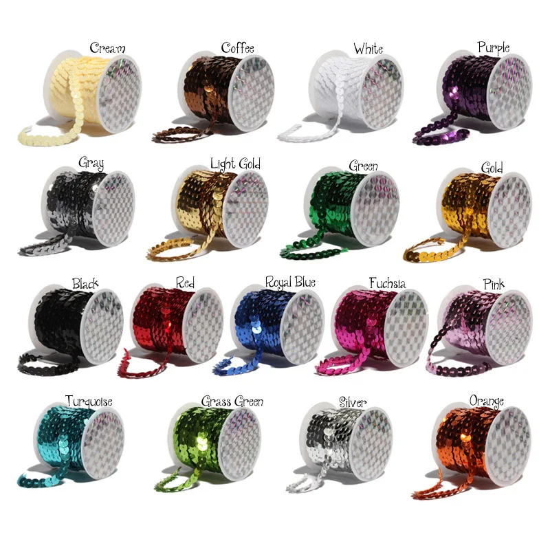 5 метров 17 цветов Соединительная полоса с пайетки для поделок Рукоделие