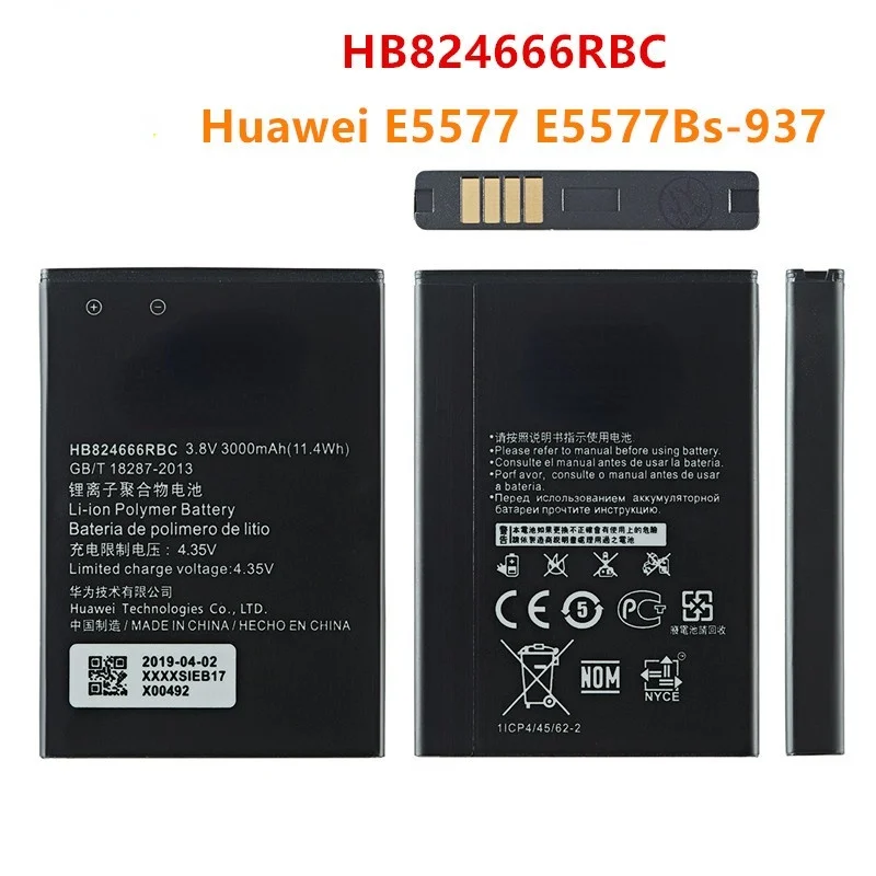 

100% Оригинальный аккумулятор HB824666RBC 3000 мАч для Huawei E5577 E5577Bs-937 мобильный телефон HB824666RBC