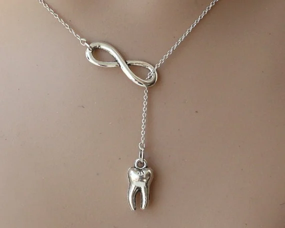 Новая Мода Бесконечность ожерелье зуб в виде анха прекрасный мудрость подвеска