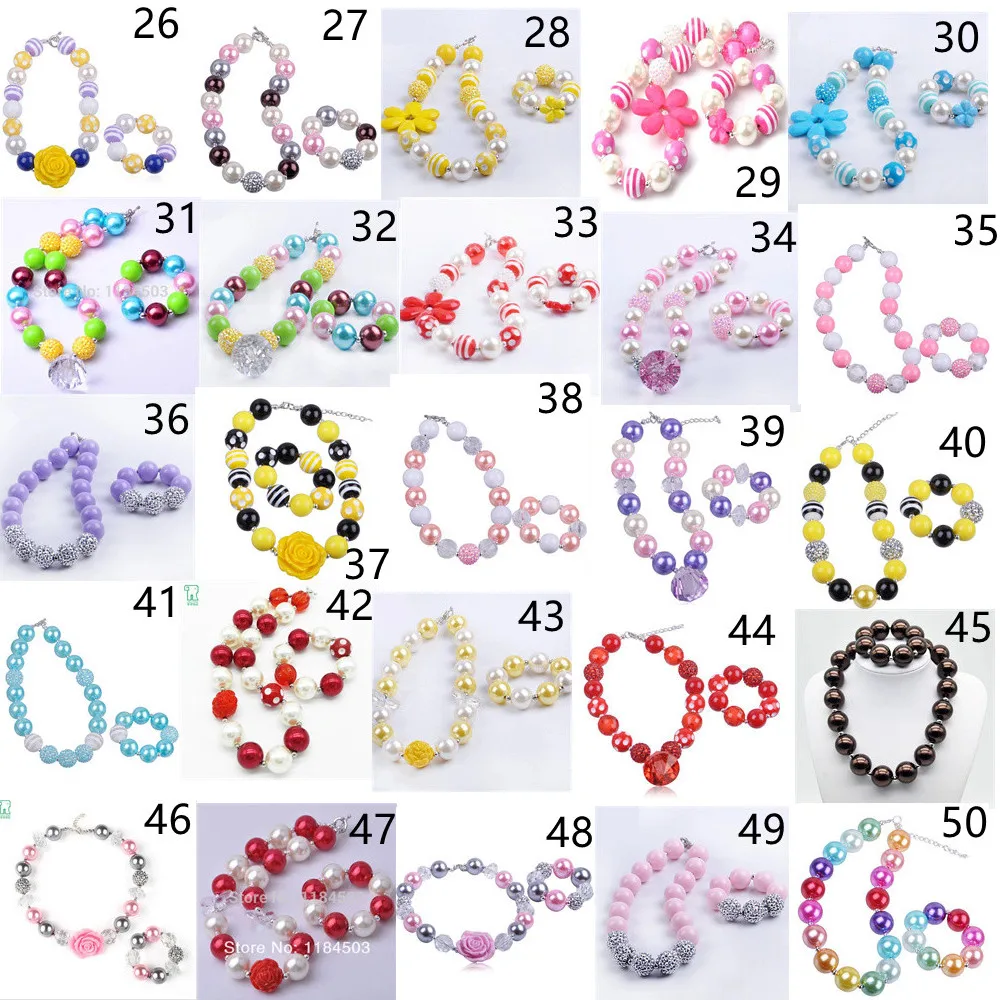 Оптовая продажа 5 шт. модное ярко-розовое жемчужное ожерелье с крупными бусинами