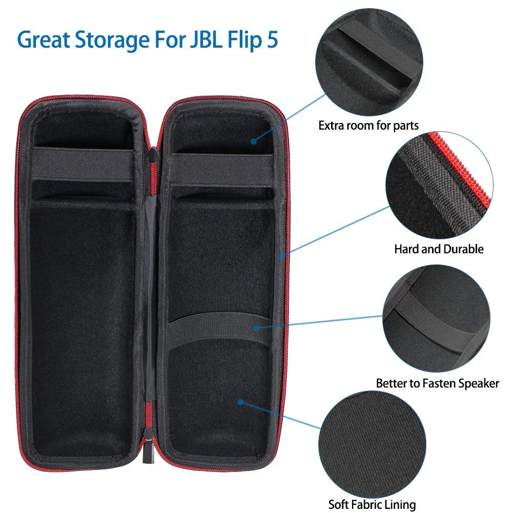 Дорожный Чехол EVA с ремешком на плечо Сумка откидной крышкой 5 Bluetooth динамиков