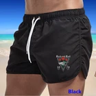 Мужские спортивные шорты Rock and Roll, повседневные пляжные шорты для фитнеса с принтом розы, лето 2021