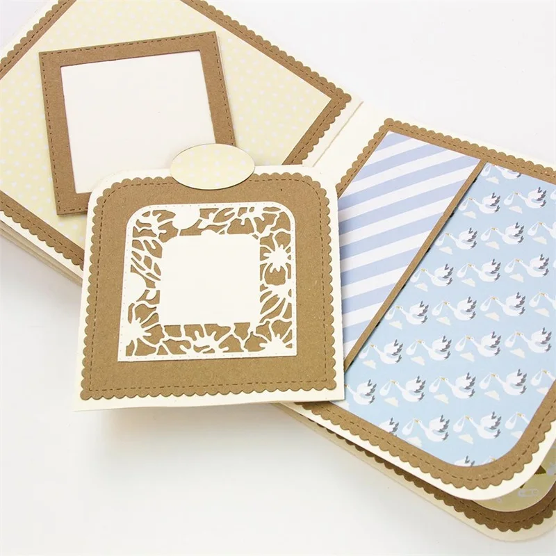 Рамки с цветочным узором высечки для изготовления карточек рамки фотоальбома +