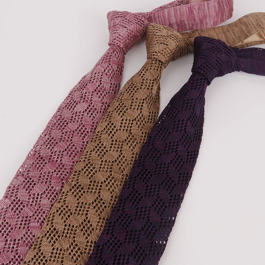 Модные мужские вязаные галстуки в клетку новые брендовые 6 см узкая ширина