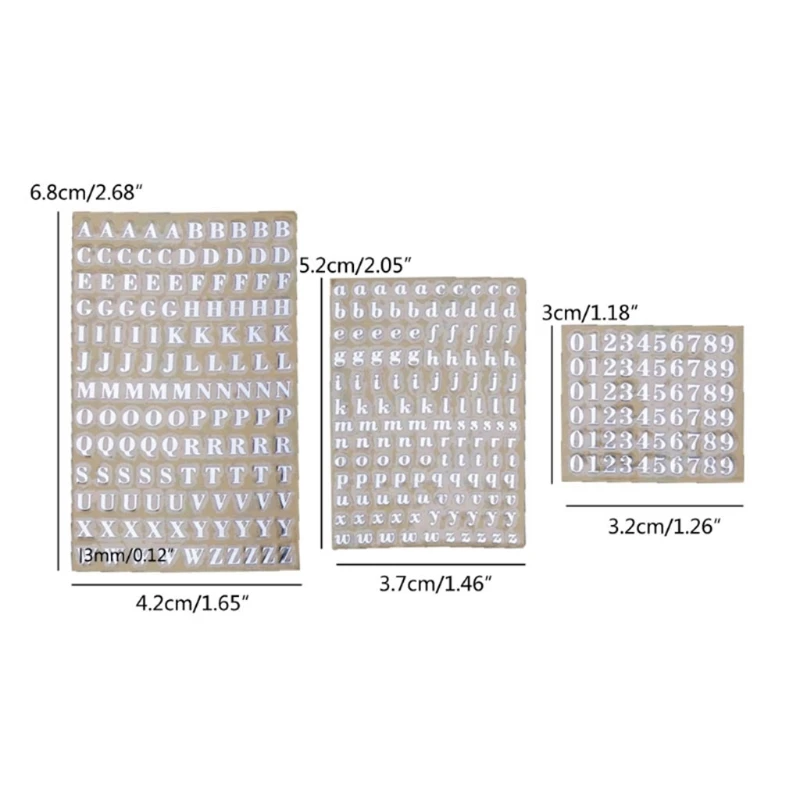 

3 Styles Alphabet Letter Number Resin Decorative Sticker Adhesive Resin Mold DIY Stickers Clear Film Sticker Resin Craft