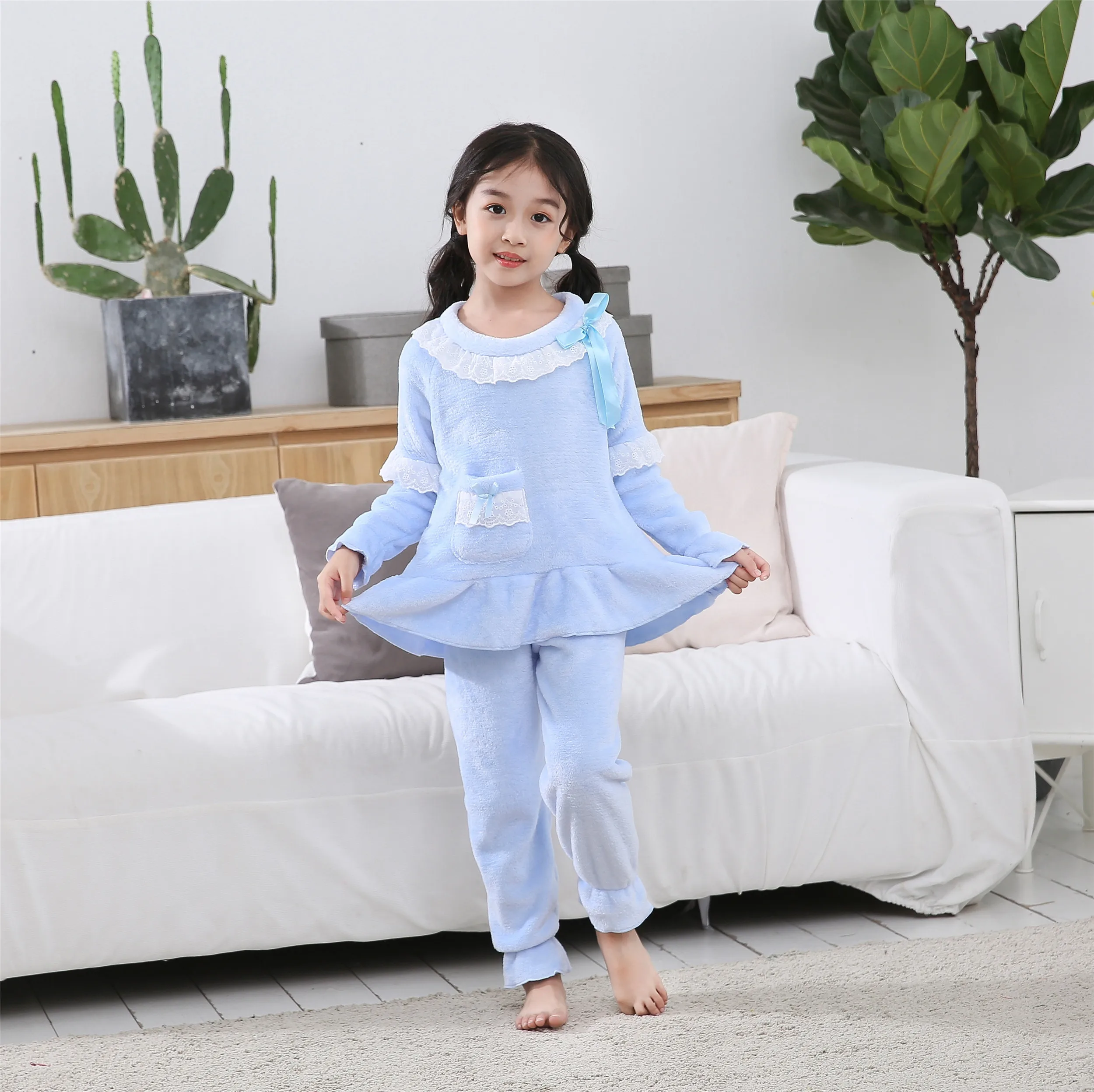 11 Mother and Daughter Clothes Adult Christmas Pajamas for Girl Autumn Winter Warm Flannel Pajamas Family Matching Outfits Set - Цвет: 11