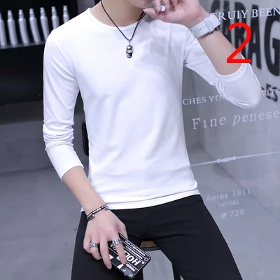 

2019 autumn new long-sleeved t-shirt male Slim Korean version of the trend of cotton